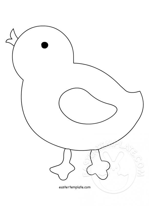 Baby chick colouring page