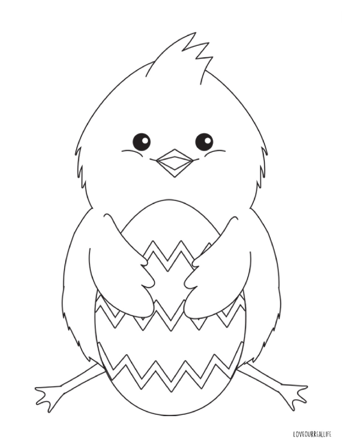 Chick coloring pages free printable for kids â love our real life