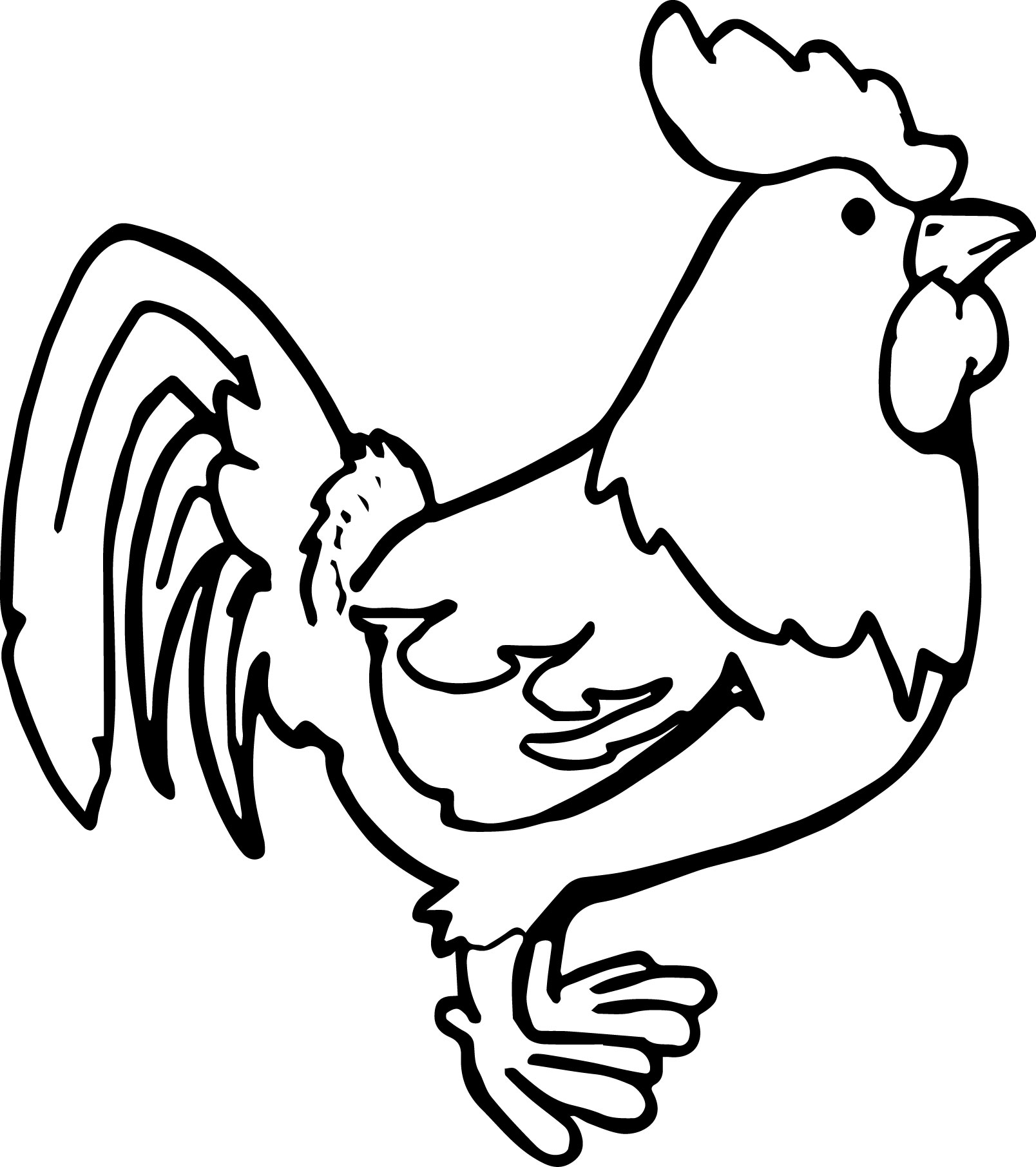 Chicken coloring pages