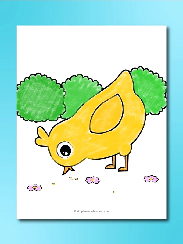 Chick coloring pages for kids free printable