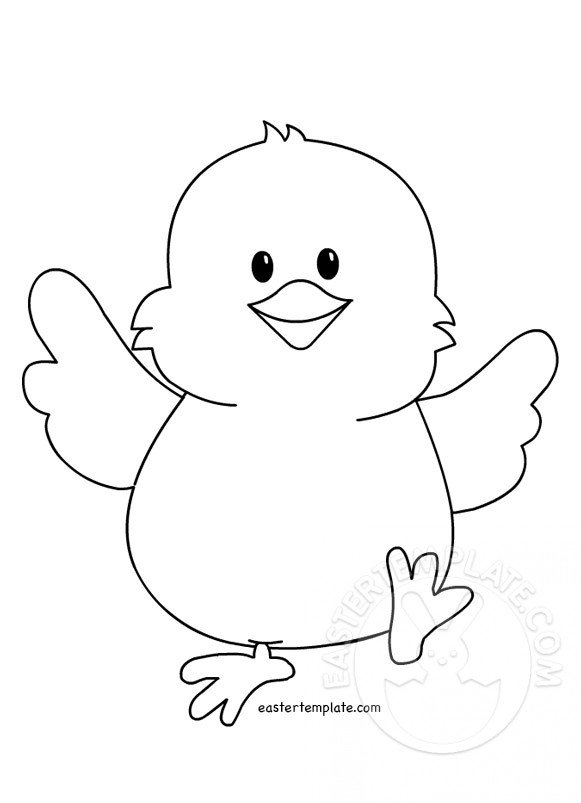 Cute chick coloring page