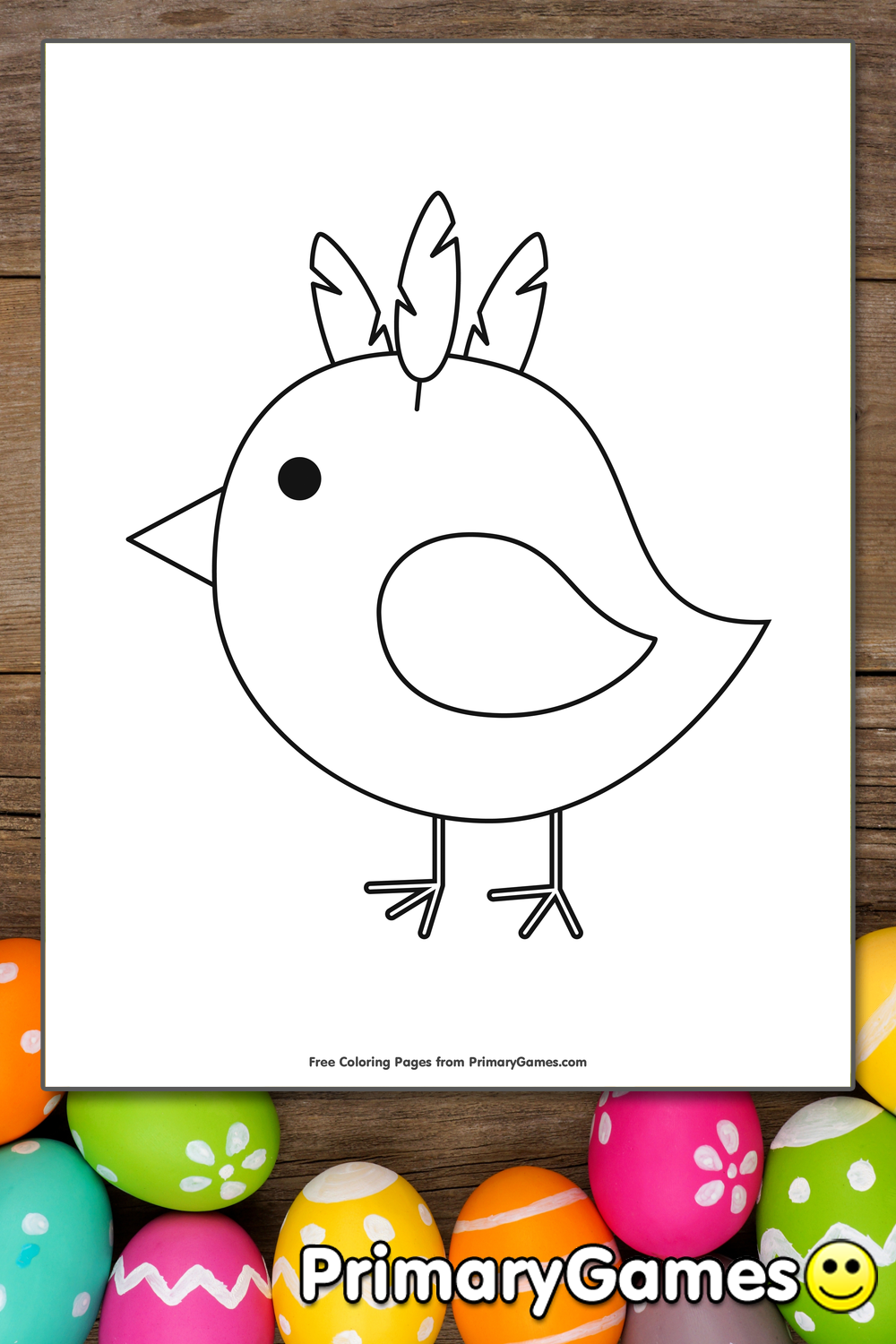 Baby chick coloring page â free printable pdf from