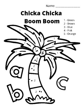 Chicka chicka boom boom color by number by baslers best tpt