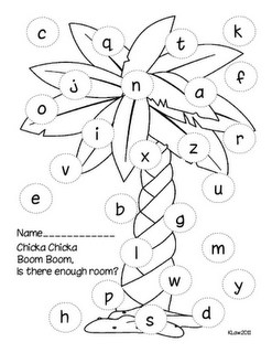 Chicka chicka boom boom alphabet printables â