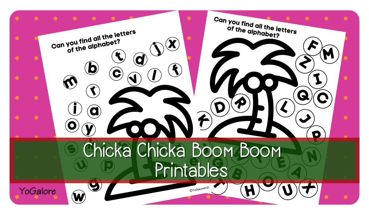 Chicka chicka boom boom printables â yogalore and more activities withfor kids