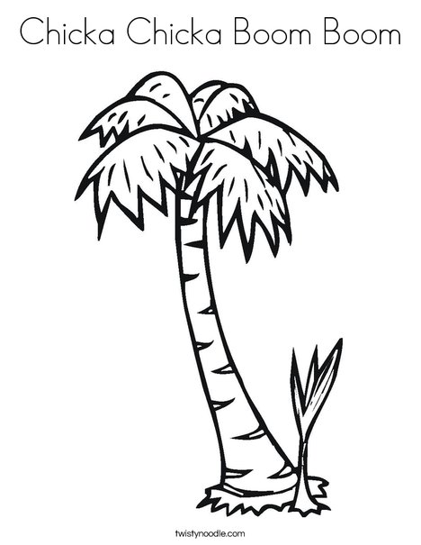 Chicka chicka boom boom coloring page