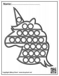 Pop it fidget toy free printable coloring pages