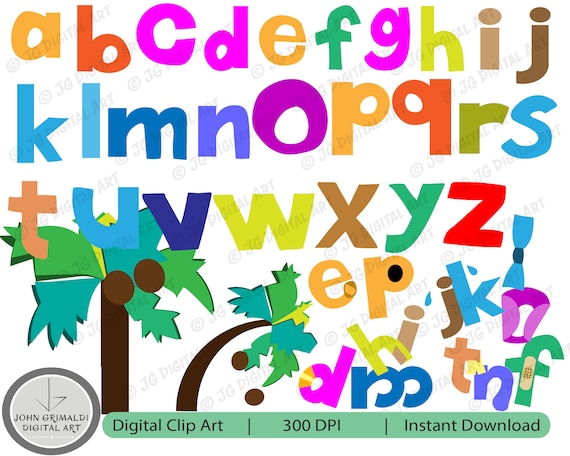 Chicka chicka boom boom piece digital png svg set trees alphabet injured letters childrens story book graphics mercial use