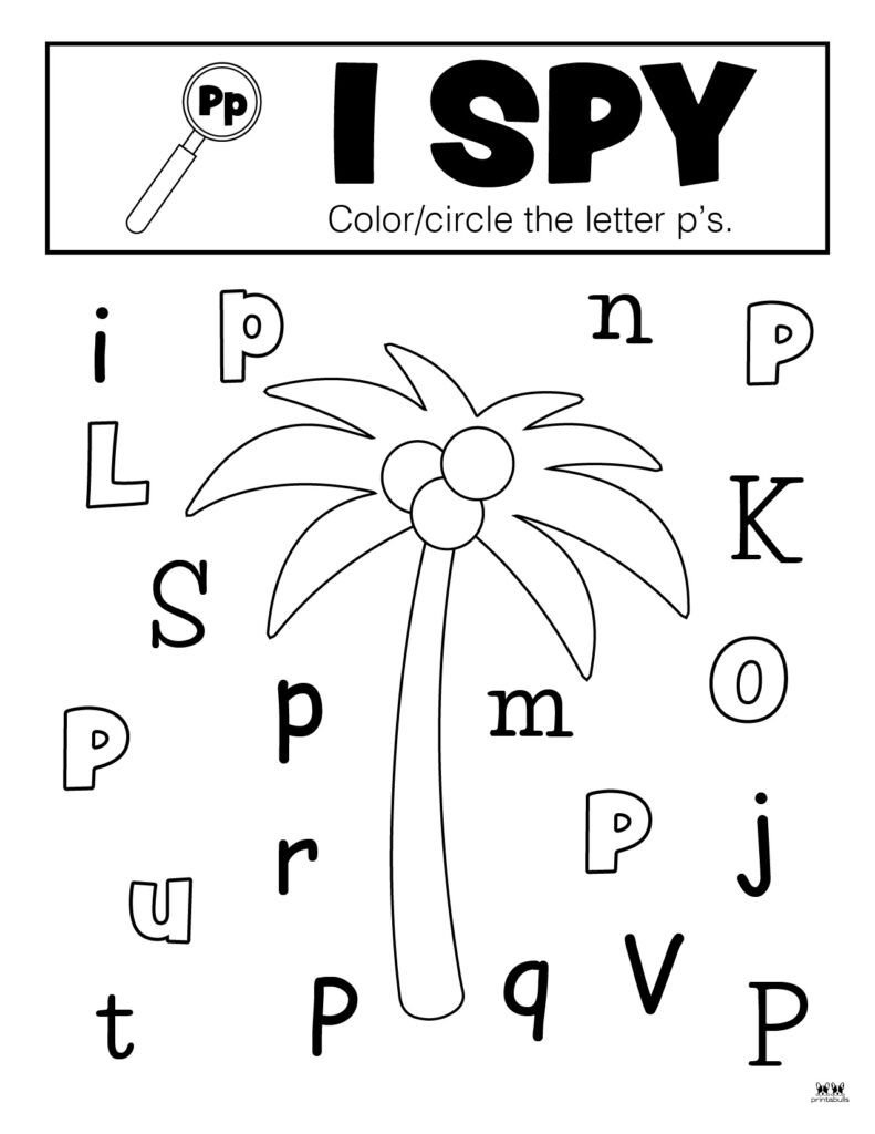 Letter p worksheets