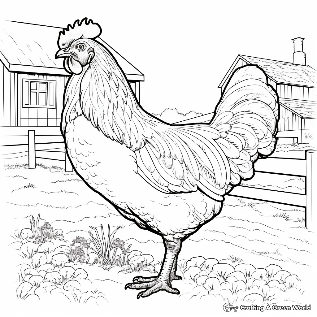 Chicken coloring pages for adults