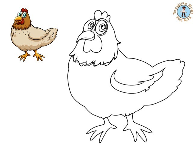 Chicken coloring page