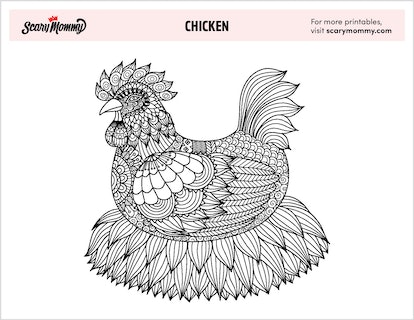 Youre in cluck these chicken coloring pages will keep your kiddo entertained