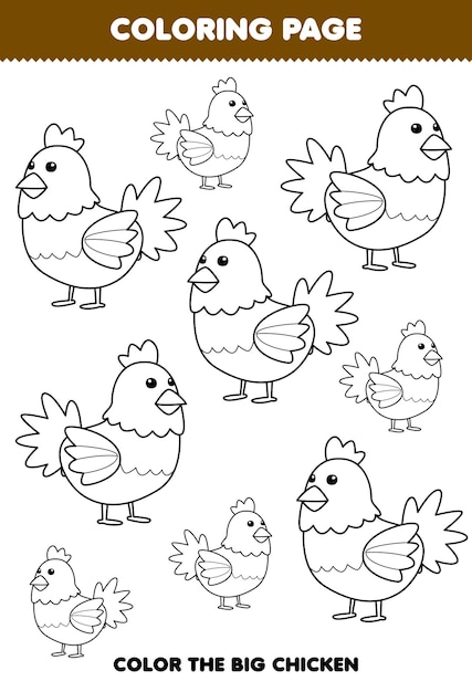 Page chicken coloring sheet printable images