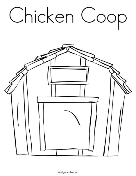 Chicken coop coloring page