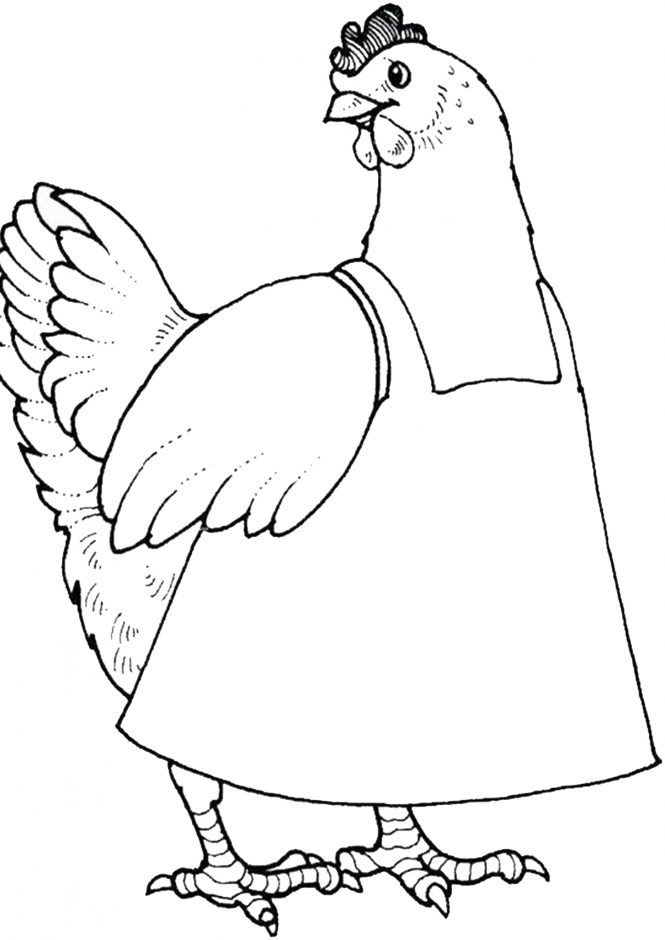 Free easy to print chicken coloring pages