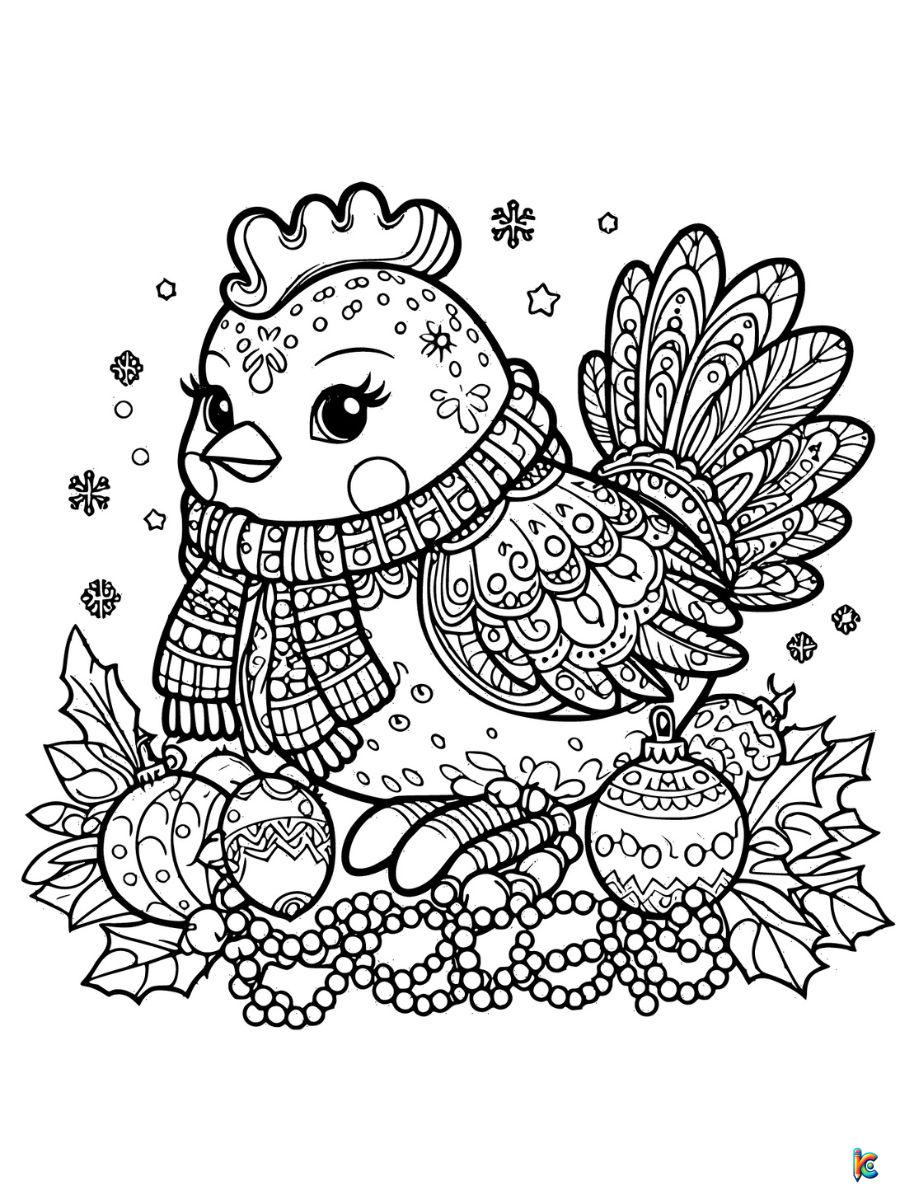 Chicken coloring pages â