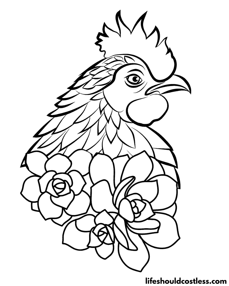 Chicken coloring pages free printable pdf templates