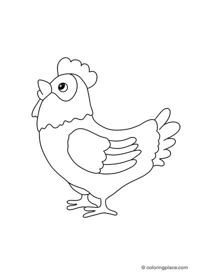 Chicken coloring page coloring place