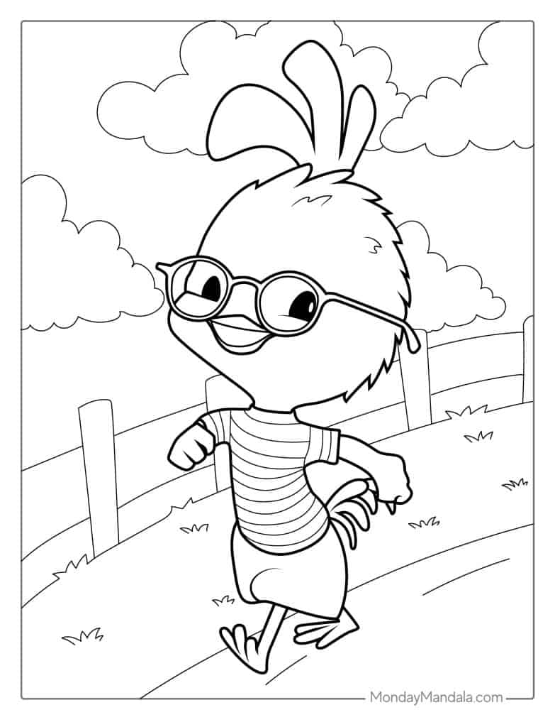 Chicken coloring pages free pdf printables