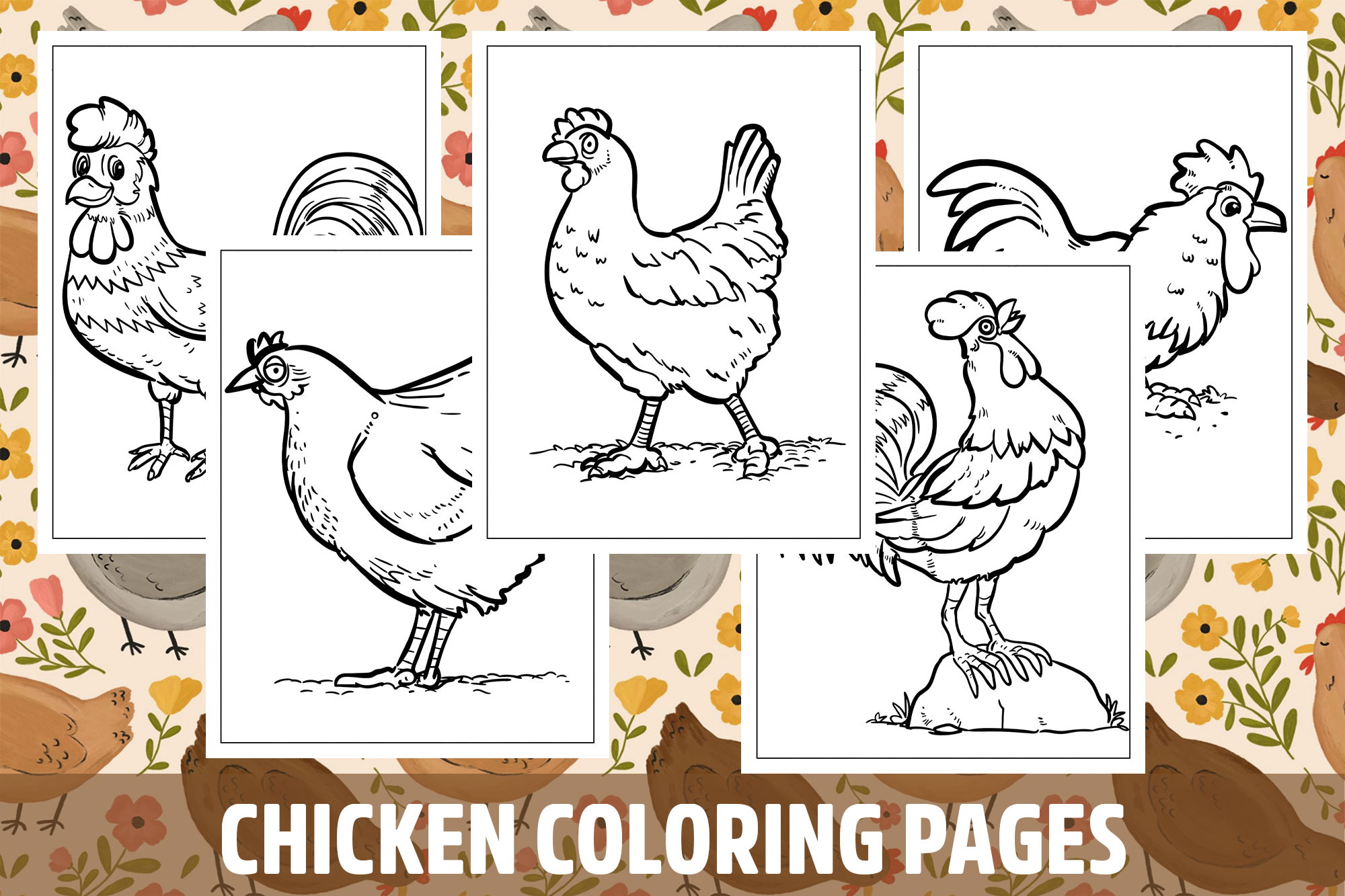 Chicken coloring pages for kids girls boys teens birthday school activity made by teachers