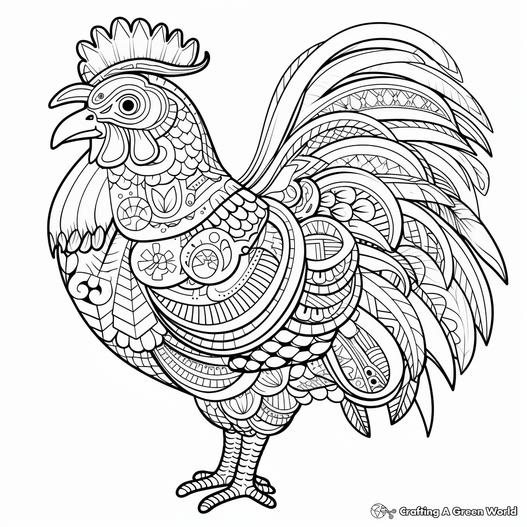 Chicken coloring pages for adults