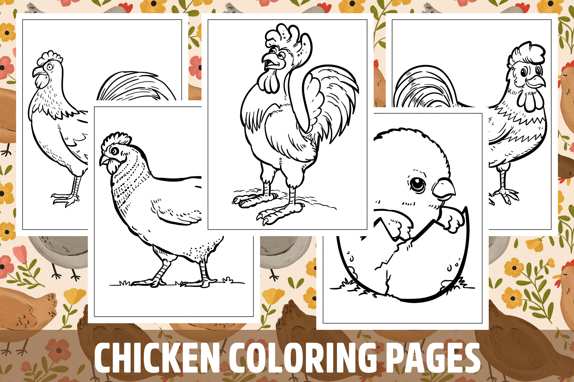 Chicken coloring pages for kids girls boys teens birthday school activity made by teachers