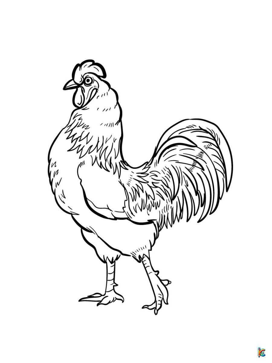 Chicken coloring pages â