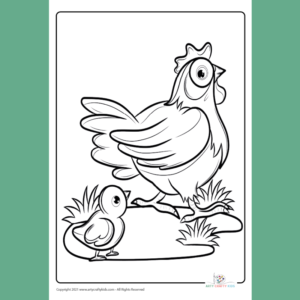 Free chicken coloring page archives