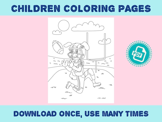 Kansas city chiefs coloring pages instant download pdf