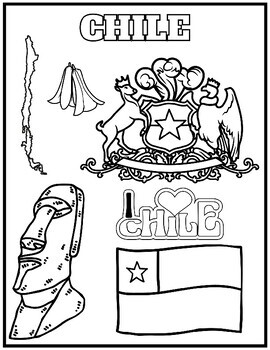 Chile word search and coloring page hispanic heritage month activities