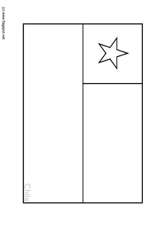 Coloring page flag chile