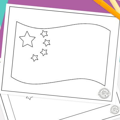 Printable china flag coloring page kids activities blog