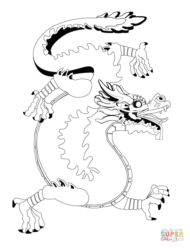 Chinese dragon coloring page free printable coloring pages