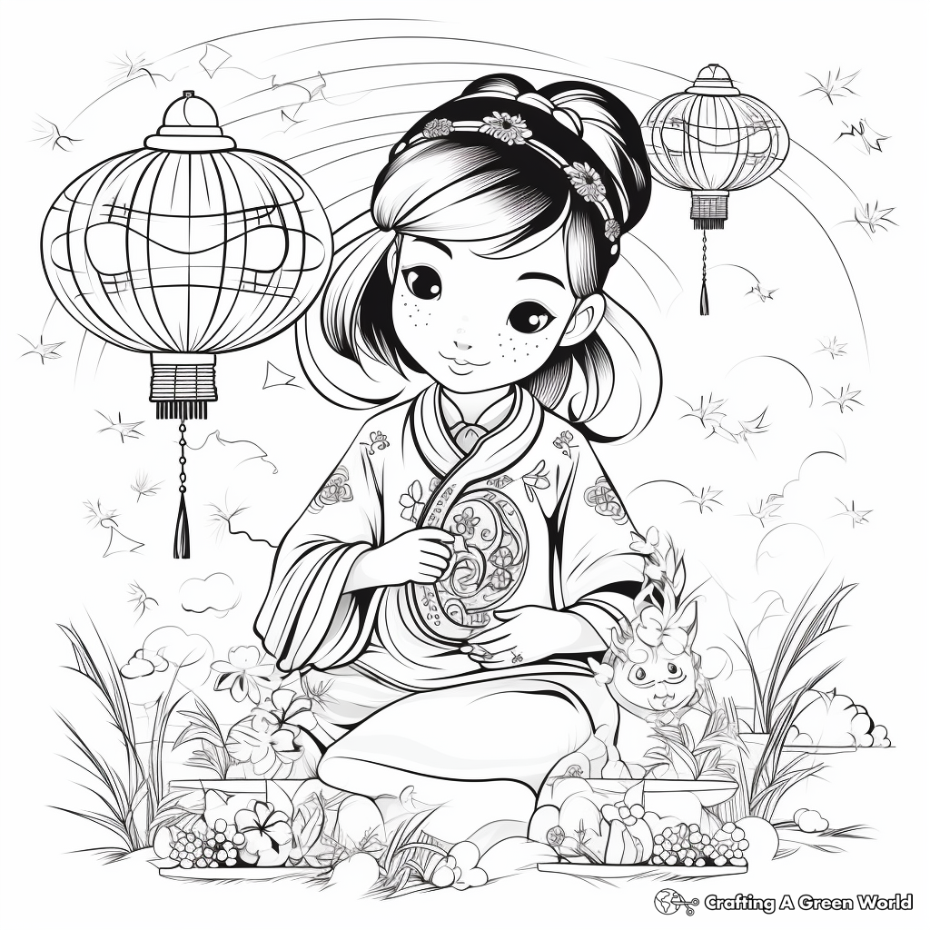 Chinese new year coloring pages