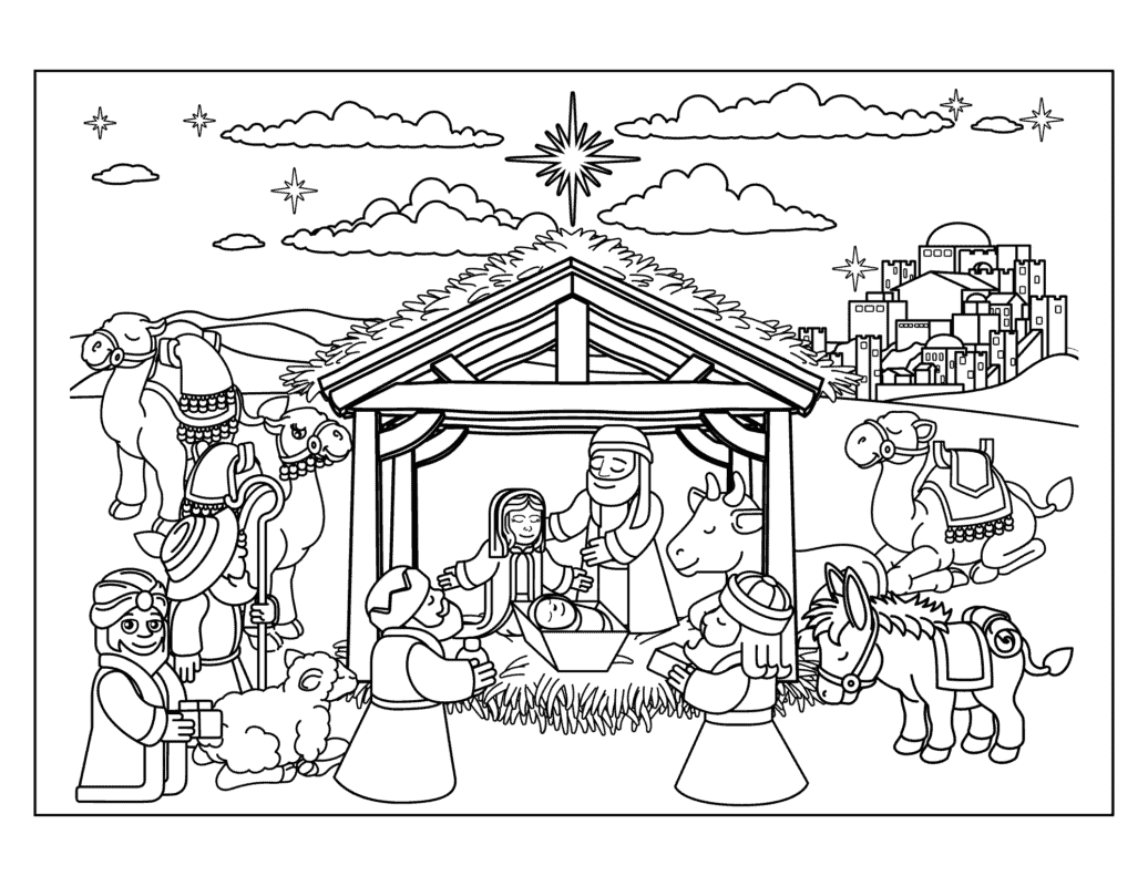 Free christmas coloring pages printable pdf
