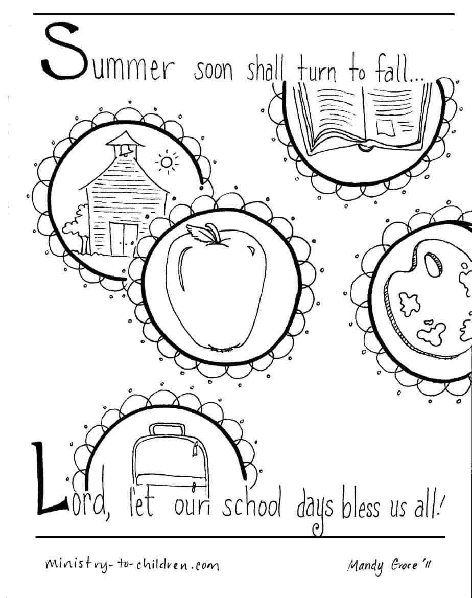 Back to school coloring pages free download only