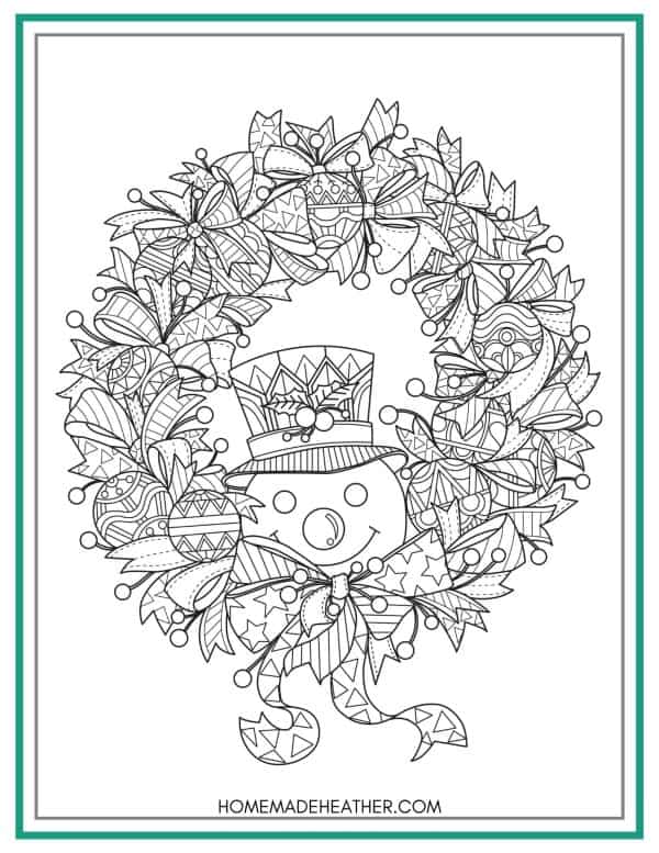 Free printable christmas coloring pages for adults homemade heather