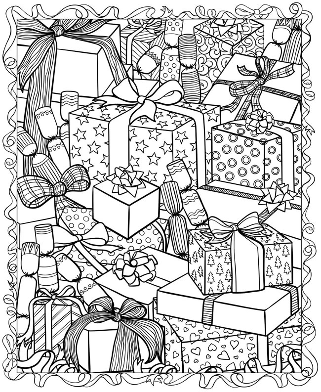 Free christmas coloring pages for adults and kids