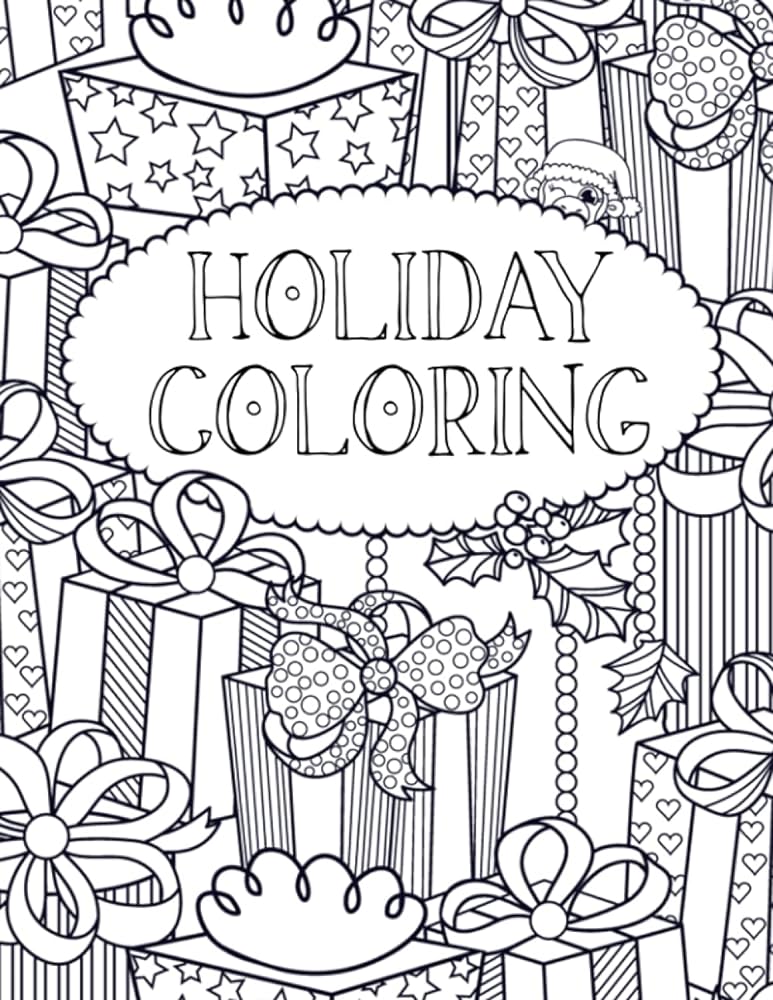 Holiday coloring adult coloring book a christmas and wintery coloring book for adults benkert melissa joy books