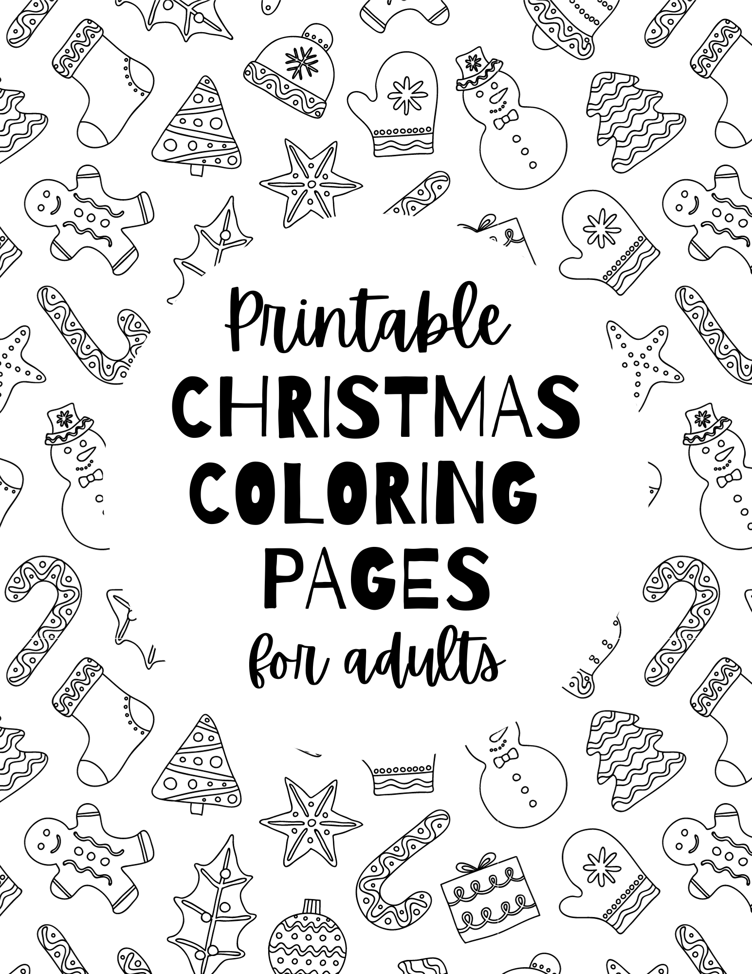 Free printable christmas coloring pages for adults mom on the side