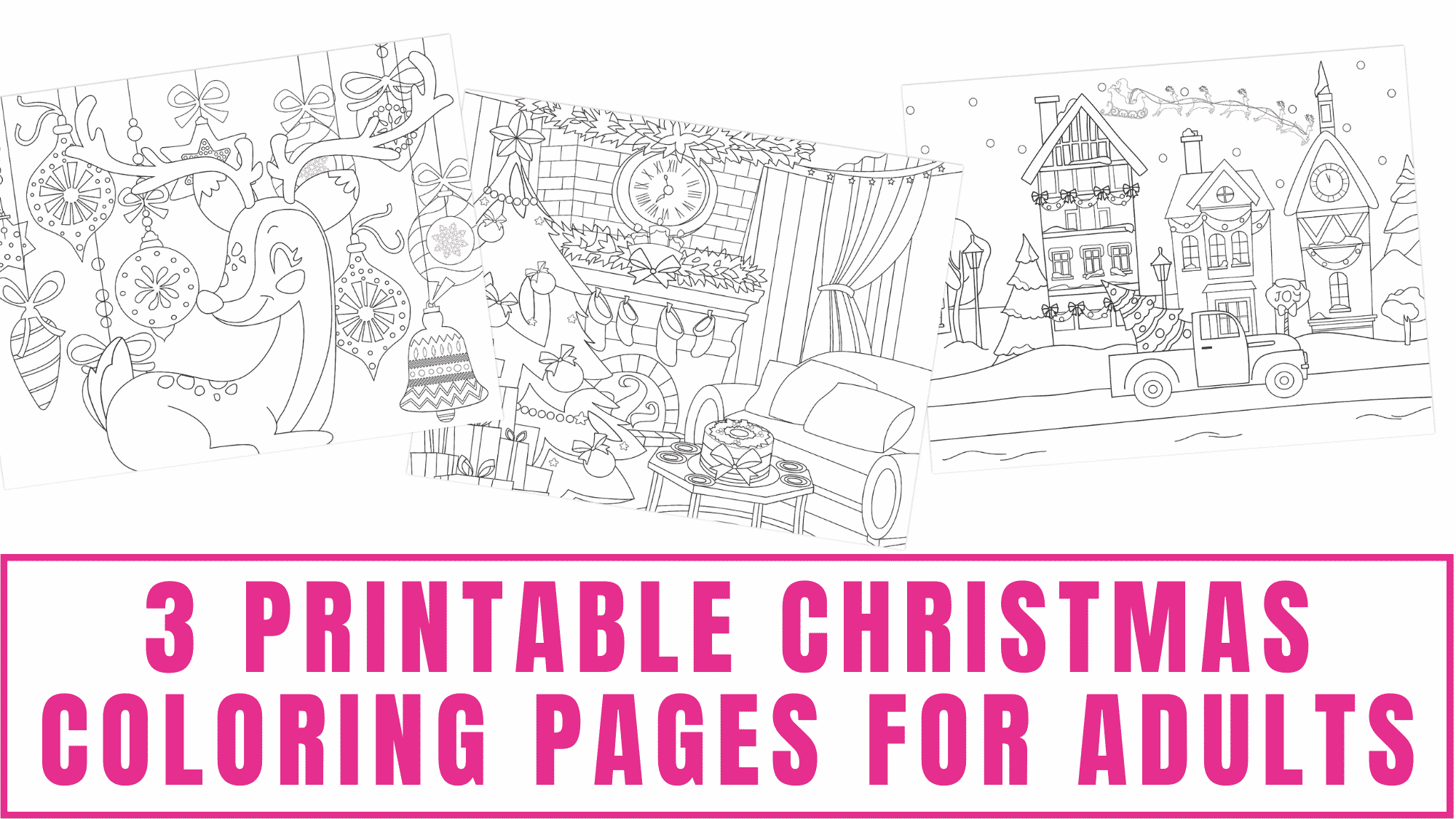 Printable christmas coloring pages for adults