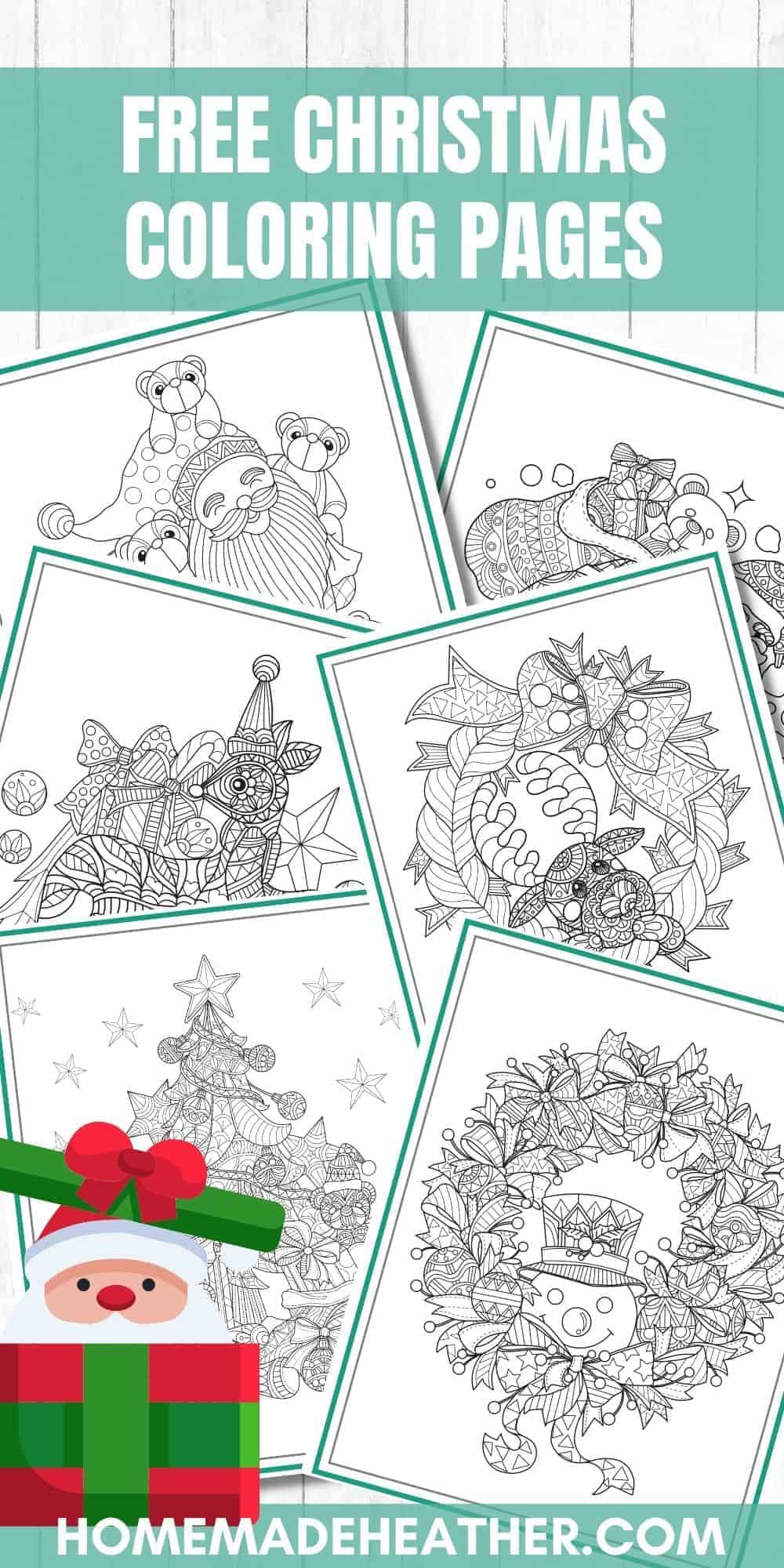 Free printable christmas coloring pages for adults homemade heather