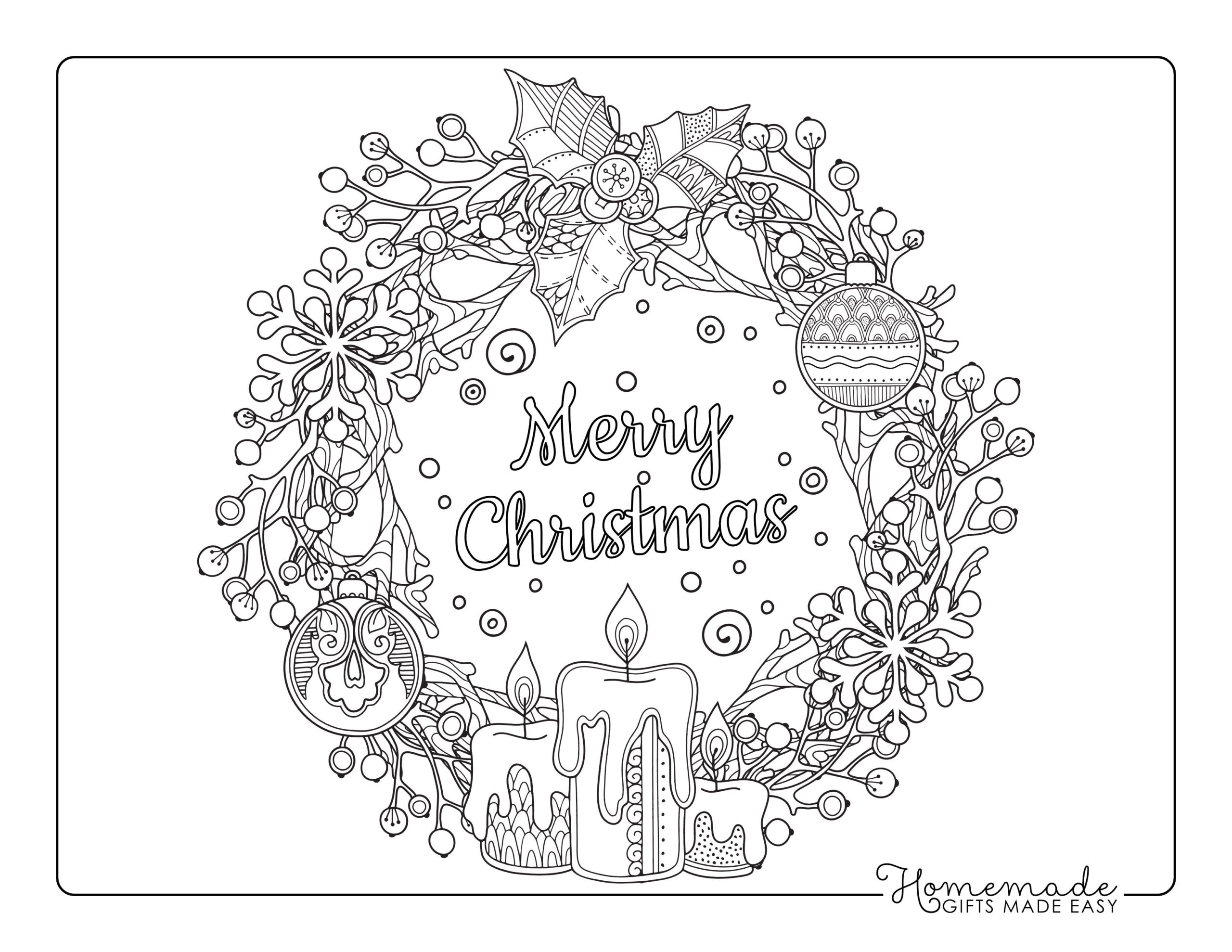 Free christmas coloring pages for adults in