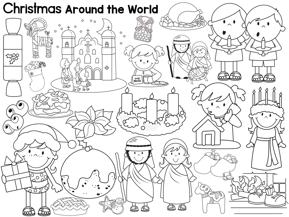 Christmas around the world book list freebie