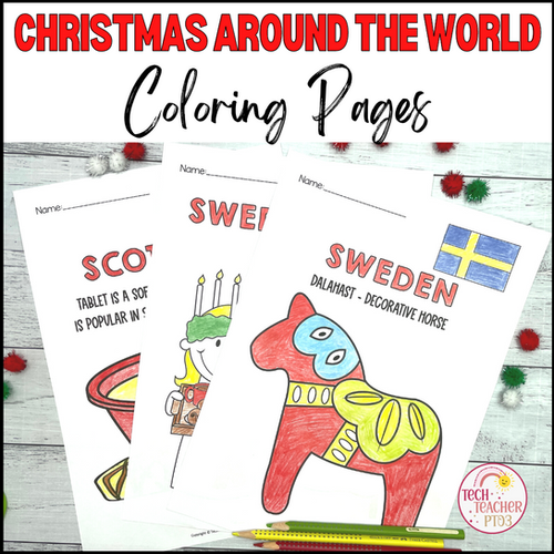 Christmas colouring pages i holidays around the world tech teacher pto