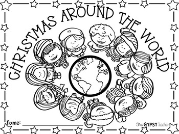 Christmas around the world coloring page tpt