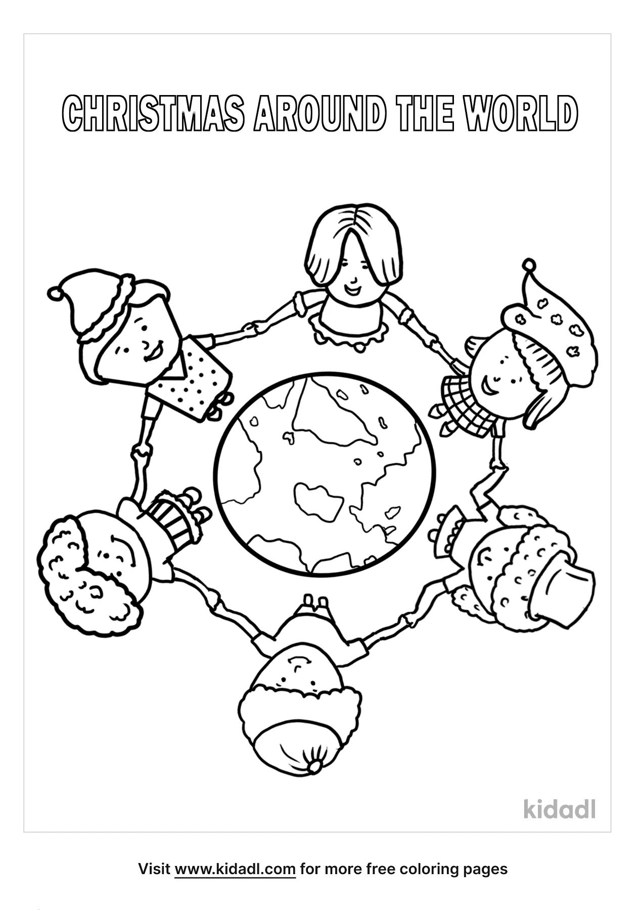 Free christmas around the world coloring page coloring page printables