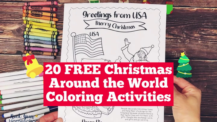 Christmas around the world coloring pages free