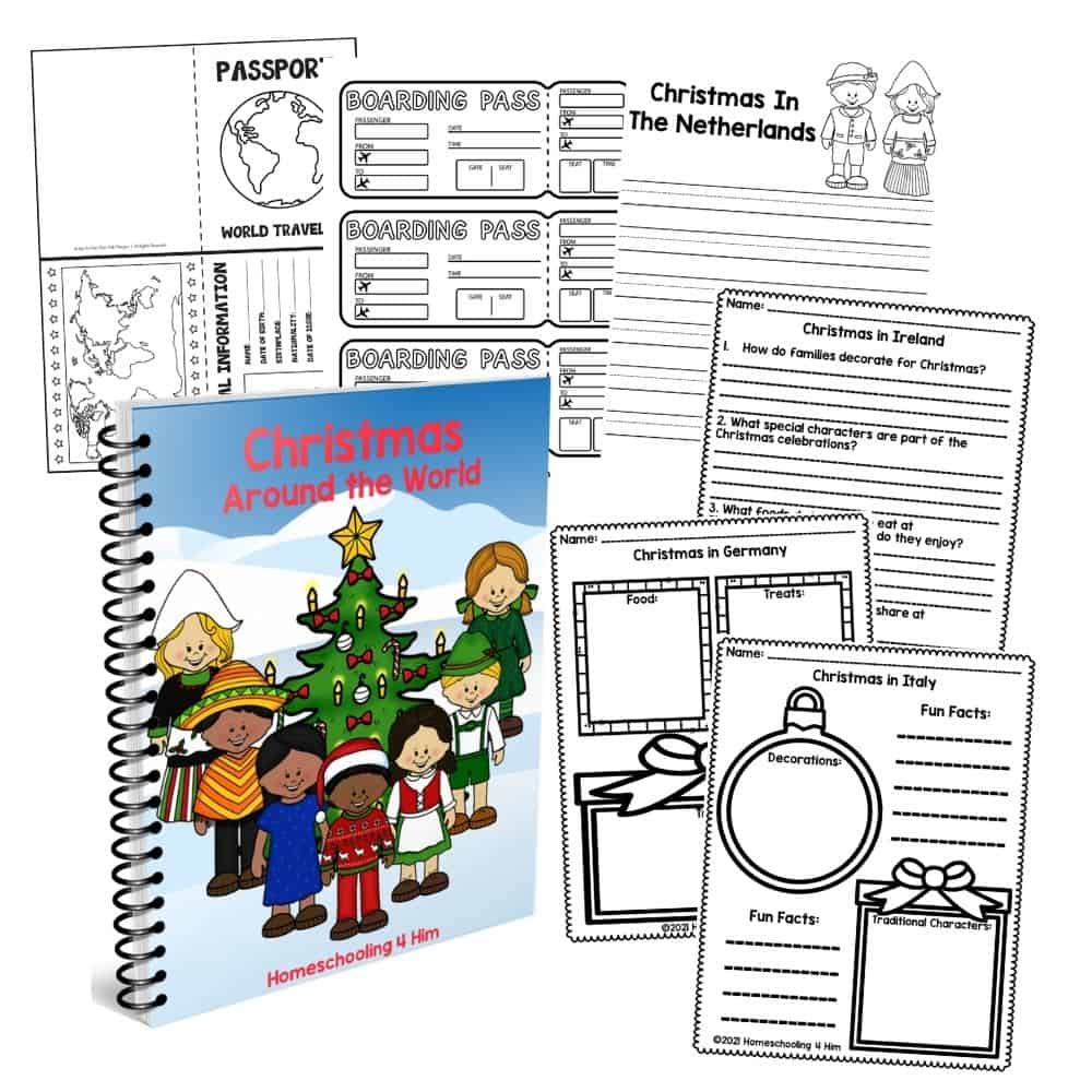 Christmas around the world printables