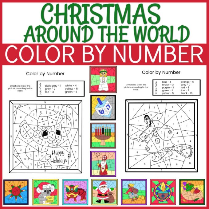 Free christmas around the world coloring pages